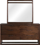 Sol Brown Spice Beveled Glass Wall or Dresser Mirror by Modus Furniture at Eve Furniture