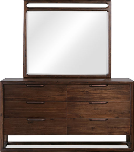 Sol Brown Spice Beveled Glass Wall or Dresser Mirror by Modus Furniture at Eve Furniture