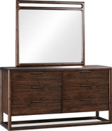 Sol Brown Spice Beveled Glass Wall or Dresser Mirror by Modus Furniture at Eve Furniture