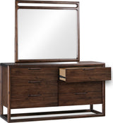 Sol Brown Spice Beveled Glass Wall or Dresser Mirror by Modus Furniture at Eve Furniture