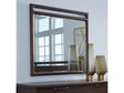 Sol Brown Spice Beveled Glass Wall or Dresser Mirror by Modus Furniture at Eve Furniture