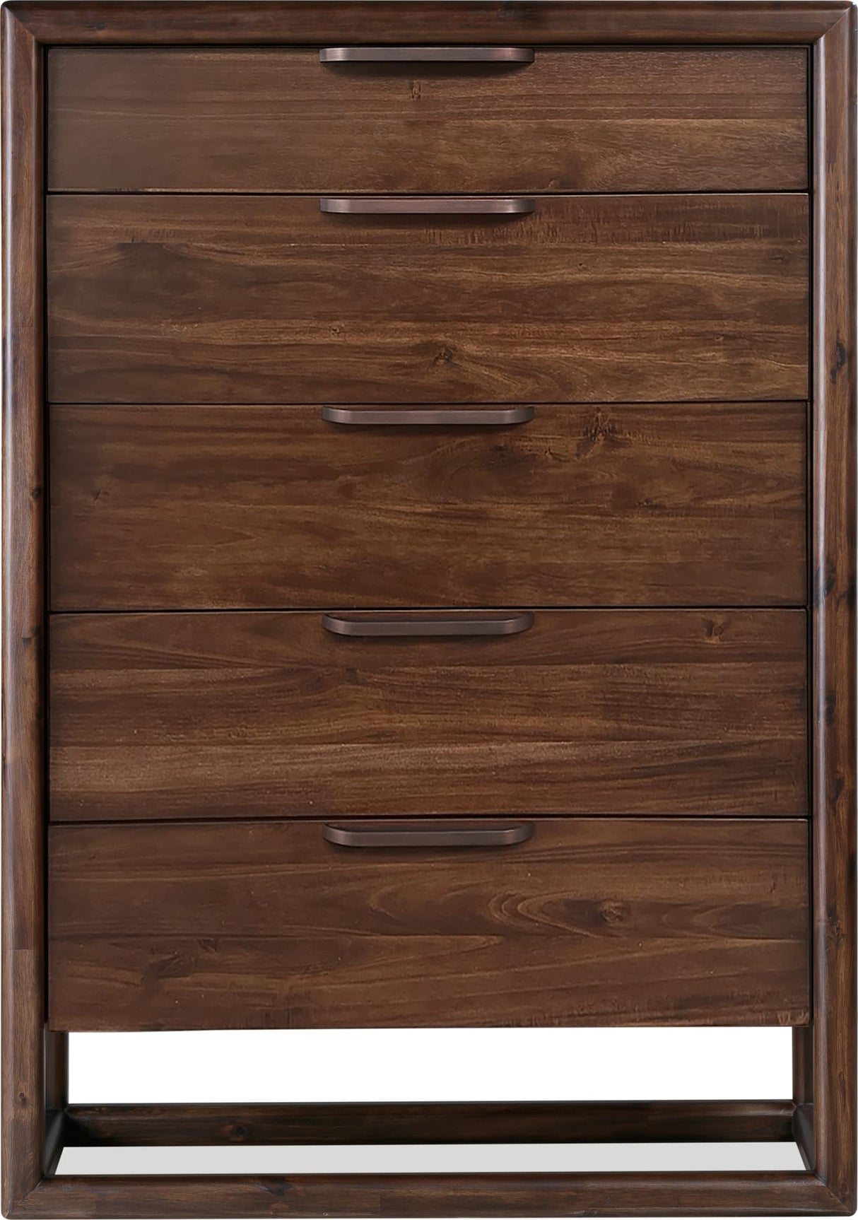 Sol Brown Spice Five Drawer Acacia Wood Chest by Modus Furniture at Eve Furniture