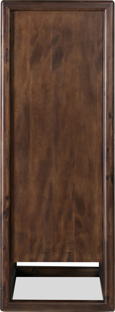 Sol Brown Spice Five Drawer Acacia Wood Chest by Modus Furniture at Eve Furniture