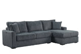 Sol Charcoal RAF Reversible Sectional by Happy Homes at Eve Furniture