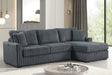 Sol Charcoal RAF Reversible Sectional by Happy Homes at Eve Furniture