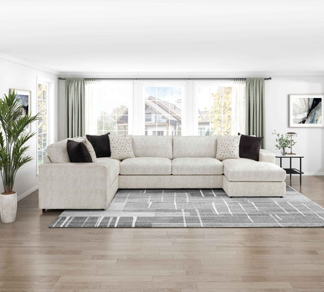 Solace Beige RAF Sectional by Homelegance at Eve Furniture