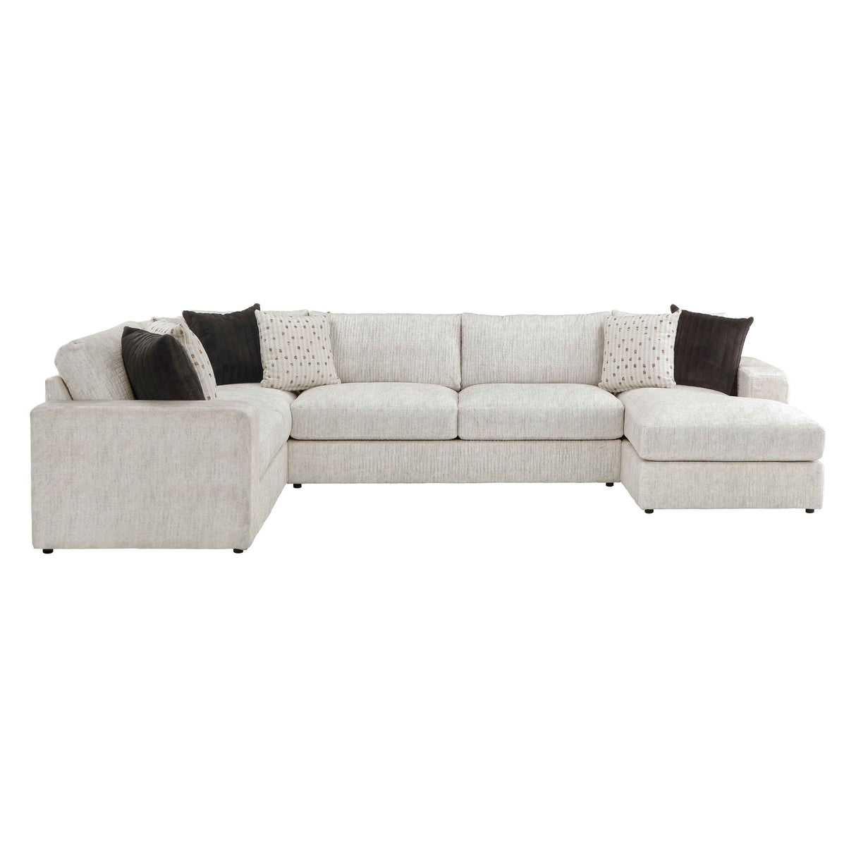 Solace Beige RAF Sectional by Homelegance at Eve Furniture