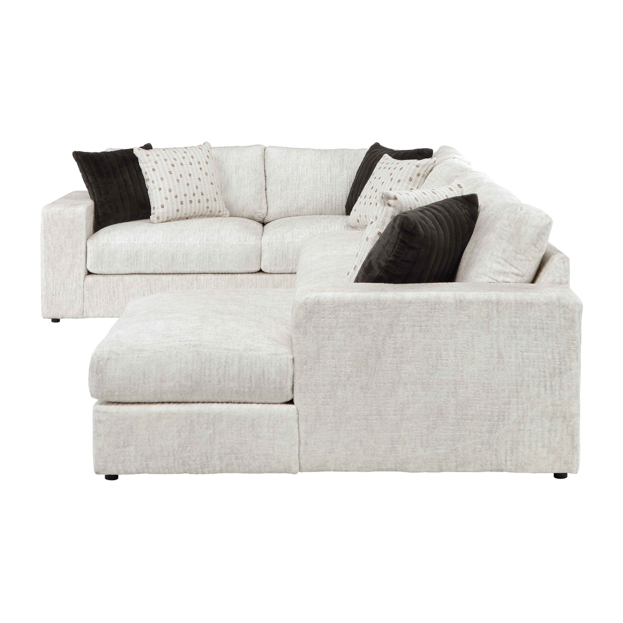 Solace Beige RAF Sectional by Homelegance at Eve Furniture