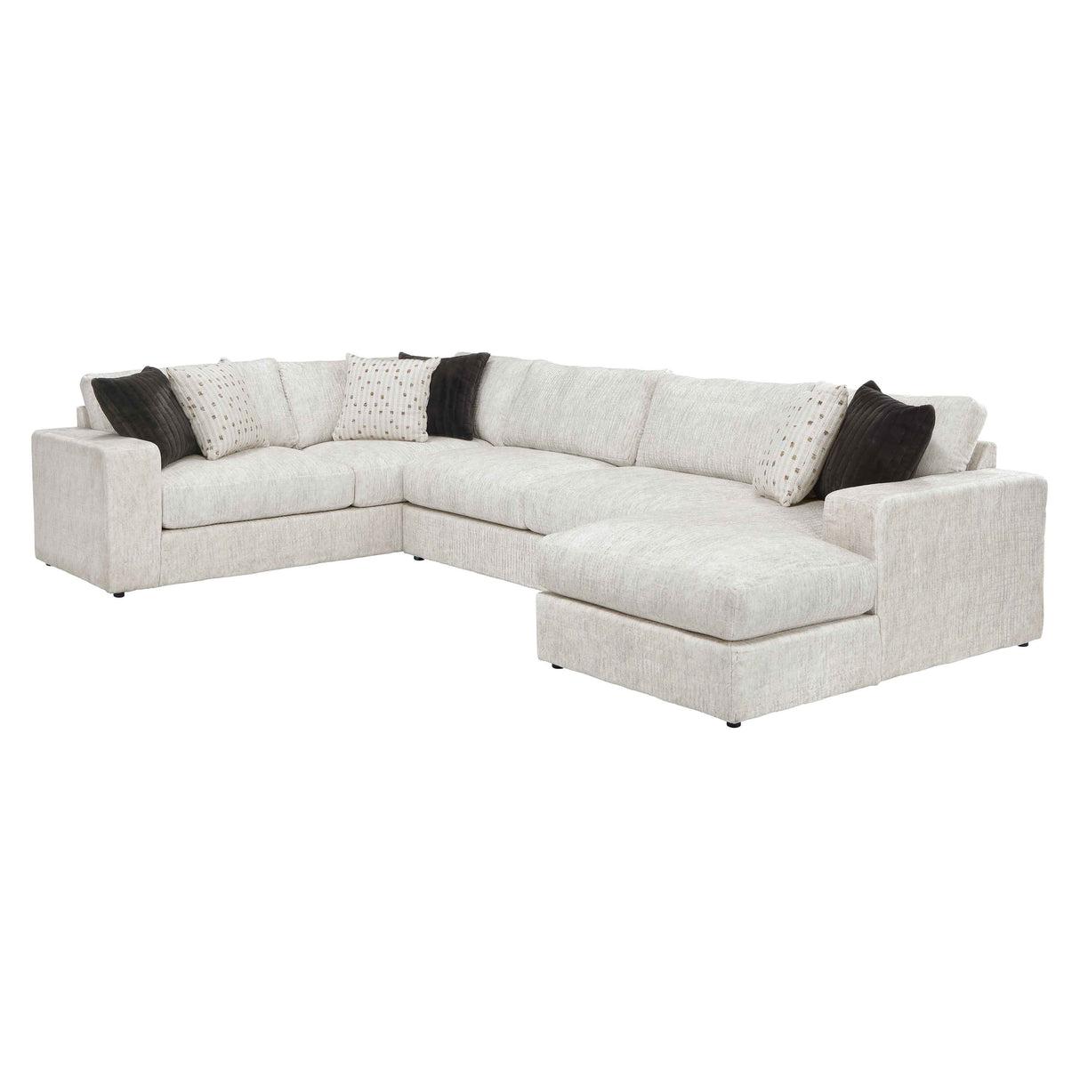 Solace Beige RAF Sectional by Homelegance at Eve Furniture