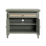 Solace Gray/Brown Two-Door Cabinet by Crestview at Eve Furniture