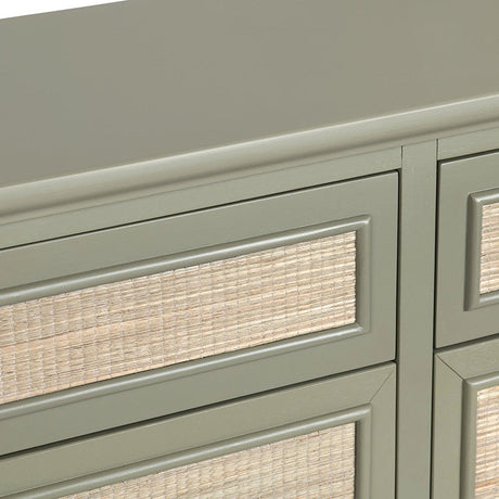 Solace Green/Brown Four-Door Sideboard by Crestview at Eve Furniture