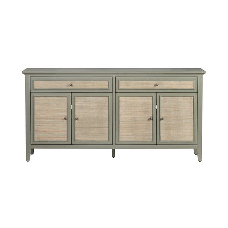 Solace Green/Brown Four-Door Sideboard by Crestview at Eve Furniture
