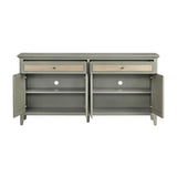 Solace Green/Brown Four-Door Sideboard by Crestview at Eve Furniture