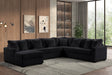 Solana Black Left Arm Facing (LAF) Sectional by Happy Homes at Eve Furniture