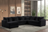 Solana Black Left Arm Facing (LAF) Sectional by Happy Homes at Eve Furniture