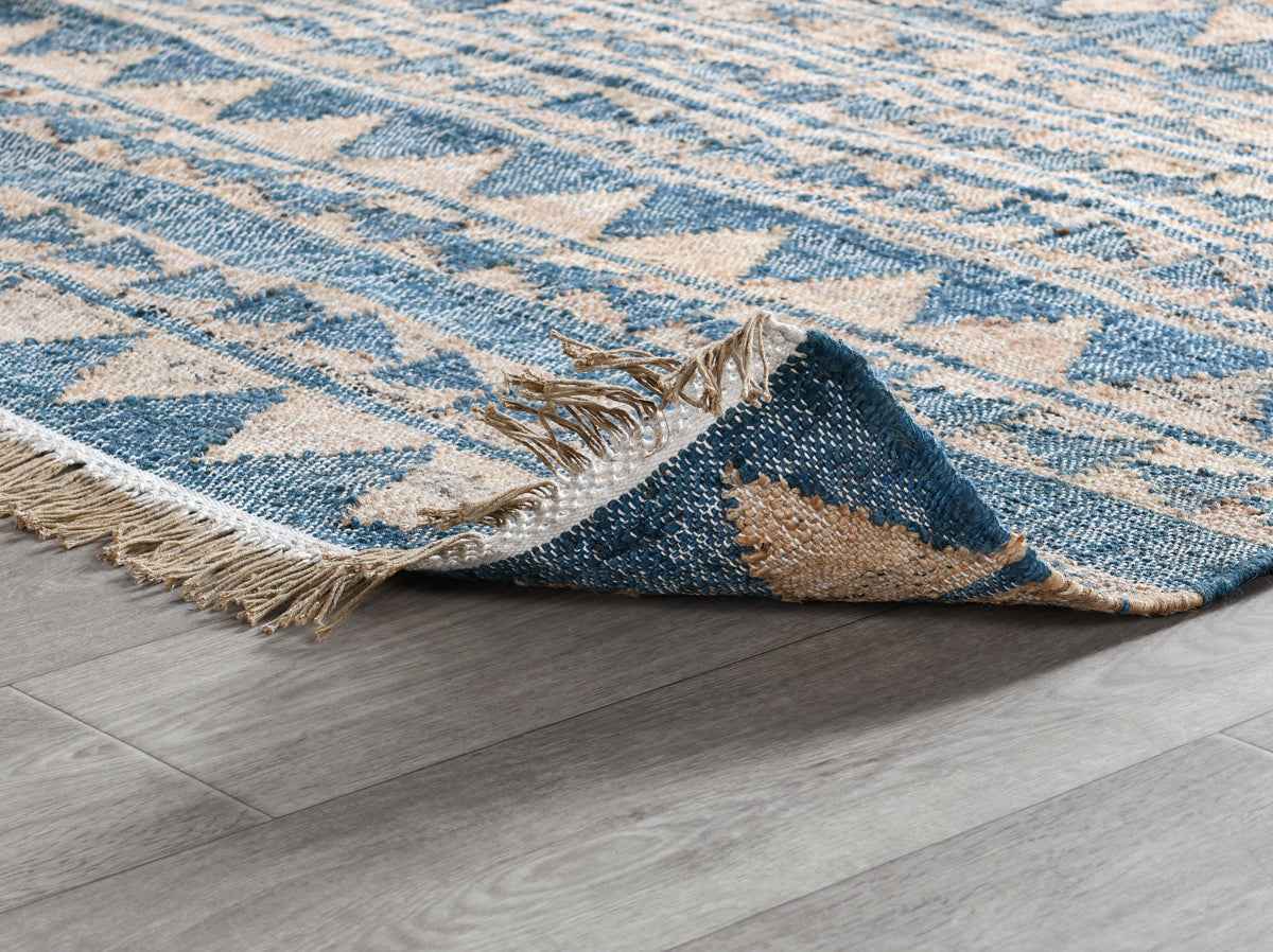 Solana Blue Natural Distressed Rug by Classic Home at Eve Furniture