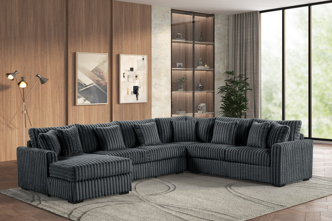 Solana Charcoal Left Arm Facing (LAF) Sectional by Happy Homes at Eve Furniture