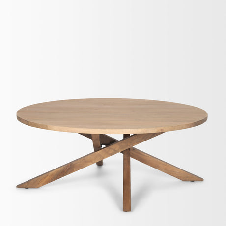 Solana Light Brown Wood Coffee Table by Mercana at Eve Furniture