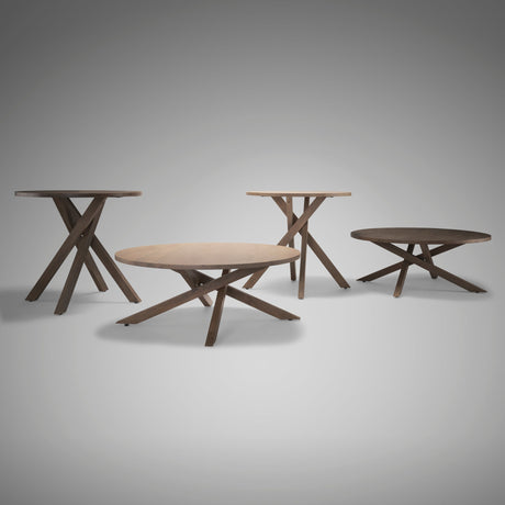 Solana Light Brown Wood Foyer Table by Mercana at Eve Furniture