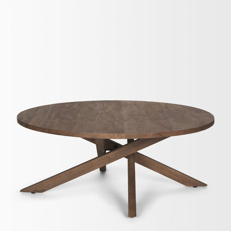 Solana Medium Brown Wood Coffee Table by Mercana at Eve Furniture