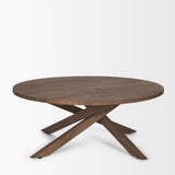 Solana Medium Brown Wood Coffee Table by Mercana at Eve Furniture