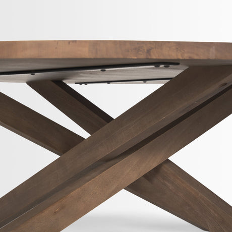 Solana Medium Brown Wood Coffee Table by Mercana at Eve Furniture