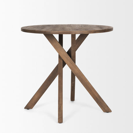 Solana Medium Brown Wood Foyer Table by Mercana at Eve Furniture