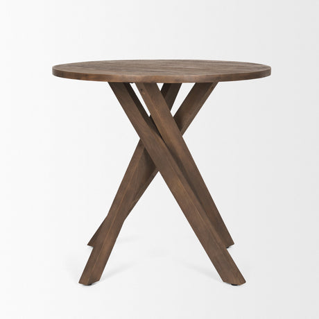Solana Medium Brown Wood Foyer Table by Mercana at Eve Furniture