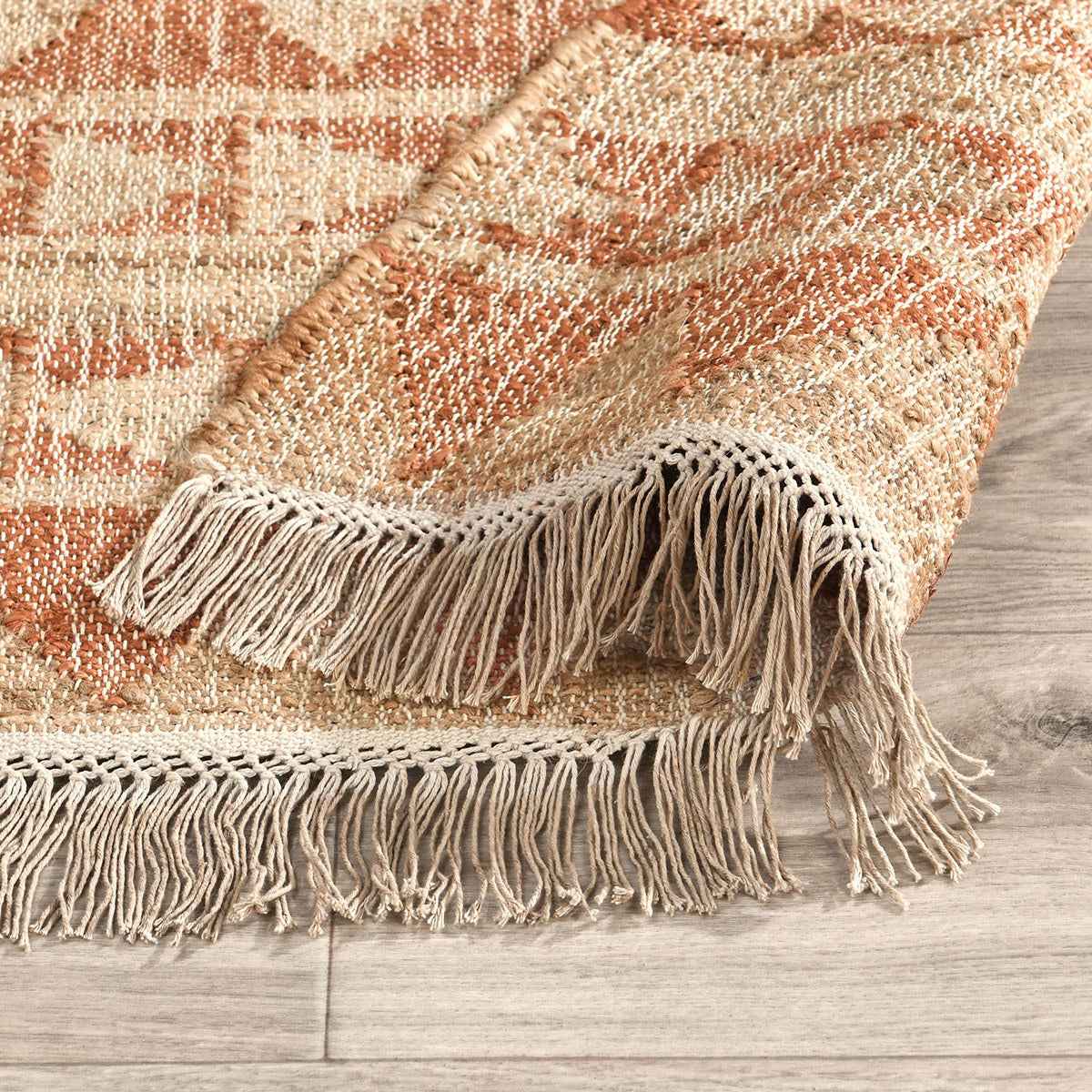 Solana Terracotta/Natural Distressed Rug by Classic Home at Eve Furniture