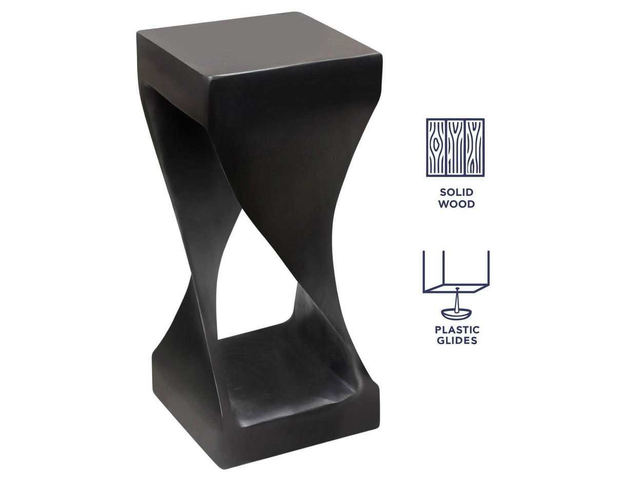 Solana Solid Wood Accent Table, Black Finish by Steve Silver at Eve Furniture