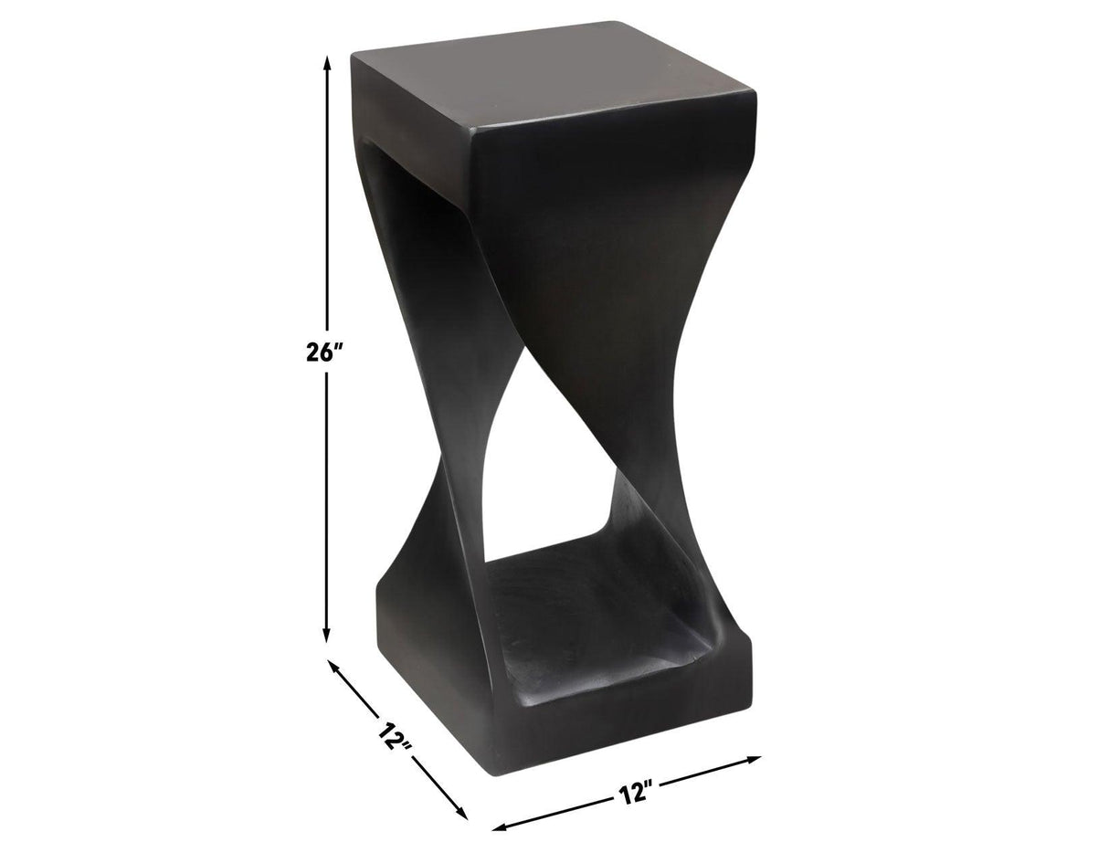 Solana Solid Wood Accent Table, Black Finish by Steve Silver at Eve Furniture