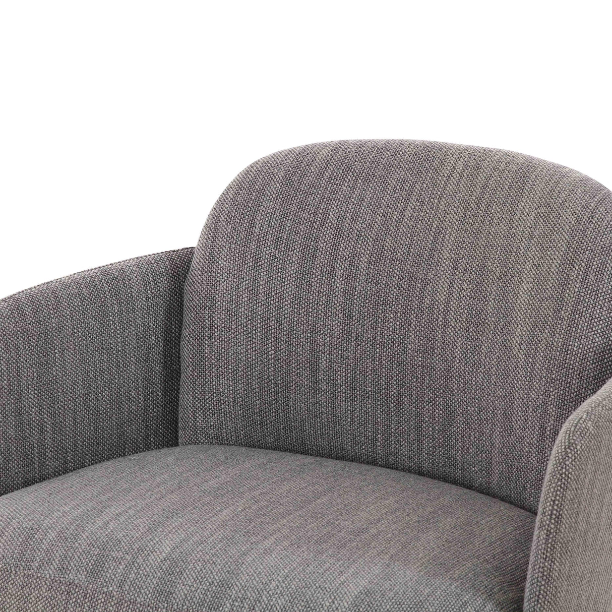 Solange Grey Textured Weave Swivel Chair by TOV Furniture at Eve Furniture