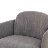 Solange Grey Textured Weave Swivel Chair by TOV Furniture at Eve Furniture