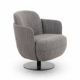 Solange Grey Textured Weave Swivel Chair by TOV Furniture at Eve Furniture