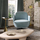 Solange Velvet Swivel Chair by TOV Furniture at Eve Furniture