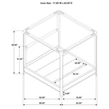 Solano 85-inch Weathered Mango Eastern King Canopy Bed by Coaster at Eve Furniture