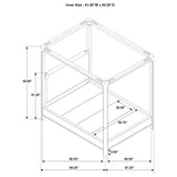 Solano 85-inch Weathered Mango Queen Canopy Bed by Coaster at Eve Furniture