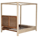 Solano 85-inch Weathered Mango Queen Canopy Bed by Coaster at Eve Furniture