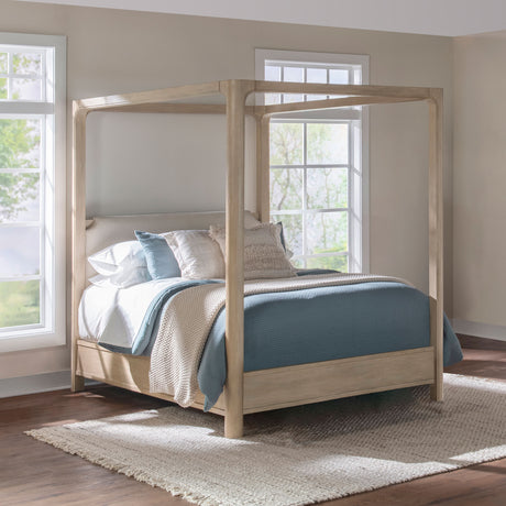 Solano 85-inch Weathered Mango Queen Canopy Bed by Coaster at Eve Furniture