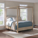 Solano 85-inch Weathered Mango Queen Canopy Bed by Coaster at Eve Furniture