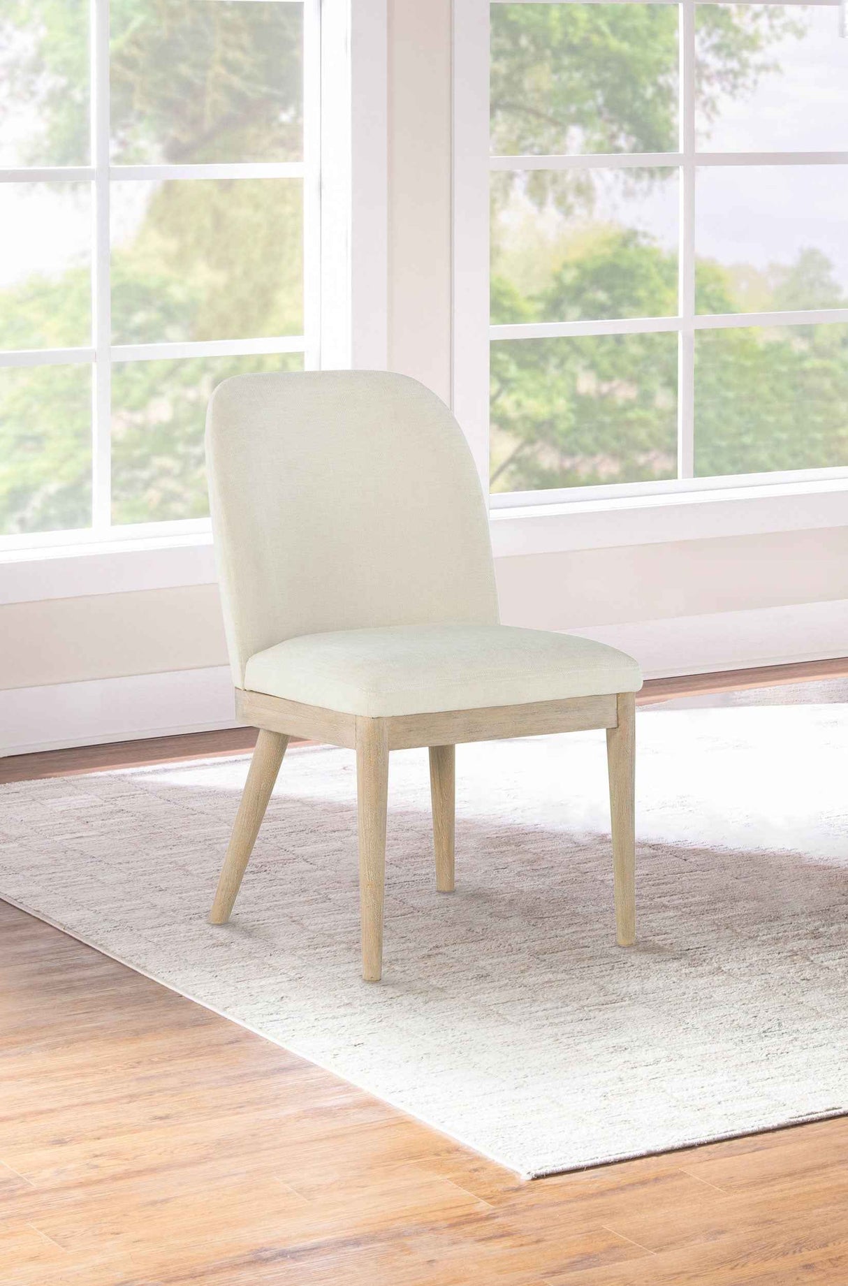 Solano Beige Upholstered Dining Side Chair (Set of 2) by Coaster at Eve Furniture