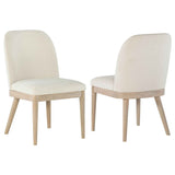 Solano Beige Upholstered Dining Side Chair (Set of 2) by Coaster at Eve Furniture
