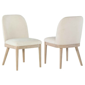 Solano Beige Upholstered Dining Side Chair (Set of 2) by Coaster at Eve Furniture