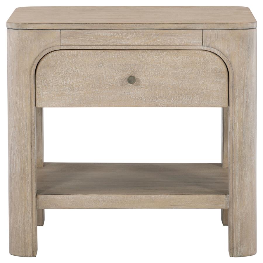 Solano Weathered Mango 1-drawer Nightstand Bedside Table by Coaster at Eve Furniture