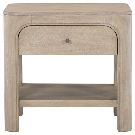 Solano Weathered Mango 1-drawer Nightstand Bedside Table by Coaster at Eve Furniture