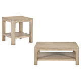 Solano Weathered Mango 2-piece Square Coffee Table Set by Coaster at Eve Furniture