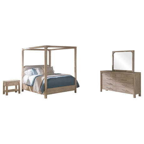 Solano Weathered Mango 4-Piece Eastern King Bedroom Set by Coaster at Eve Furniture