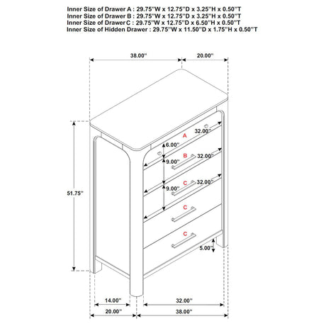 Solano Weathered Mango 5-piece Eastern King Bedroom Set by Coaster at Eve Furniture