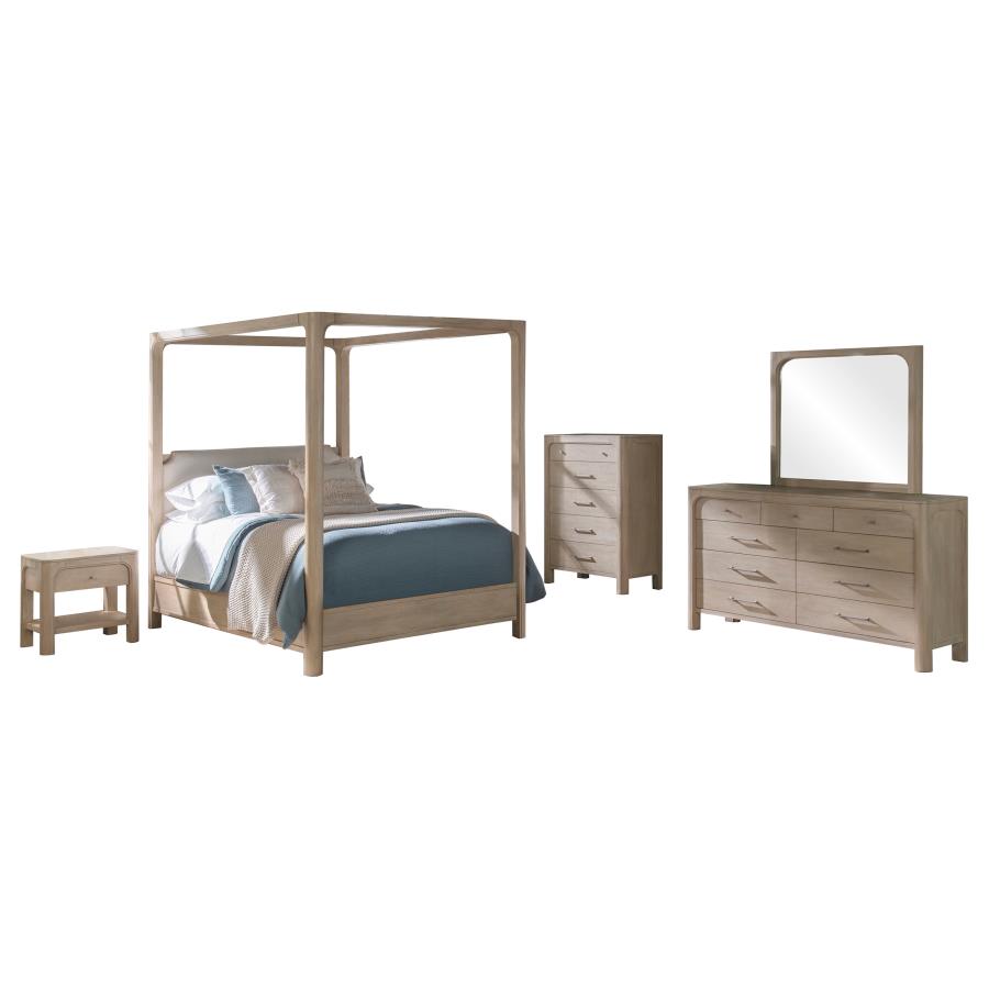 Solano Weathered Mango 5-Piece Eastern King Bedroom Set by Coaster at Eve Furniture