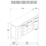 Solano Weathered Mango 9-drawer Bedroom Dresser Cabinet by Coaster at Eve Furniture